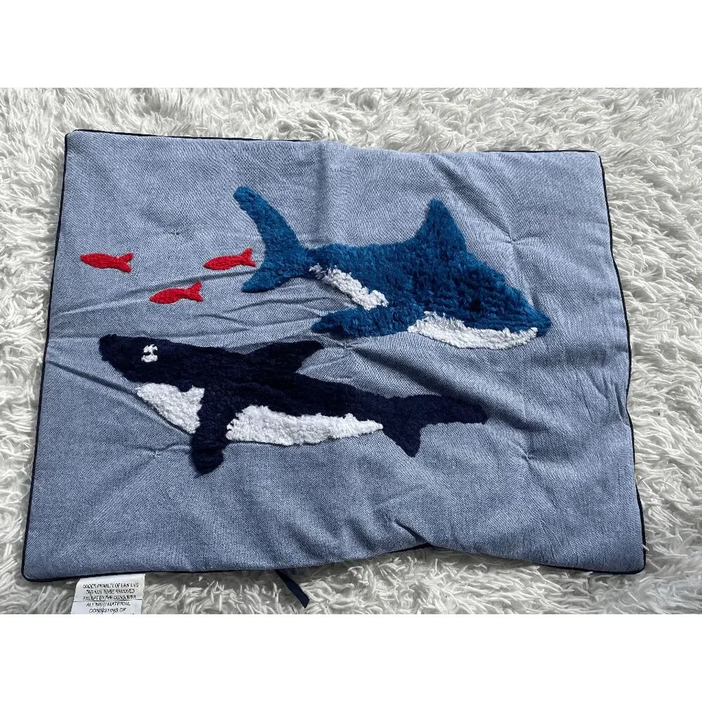 Pottery Barn Kids Candlewick Shark Standard Sham